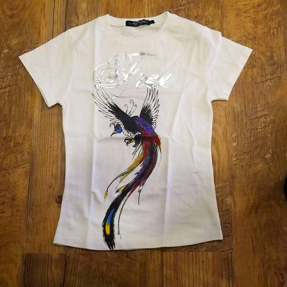 Ed Hardy Logo Womens  T-Shirt NWT